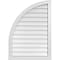 Ekena Millwork Quarter Round Top Left Surface Mount PVC Gable Vent w/ 2"W x 2"P Brickmould Sill Frame, 26"W x 36"H GVPQL26X3603SN - alternate 1
